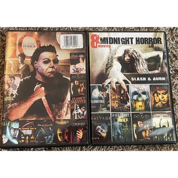 2 Horror Movie Disc Sets - 18 Popular Horror Movies Total Of The Best & Scariest - Picture 1 of 4